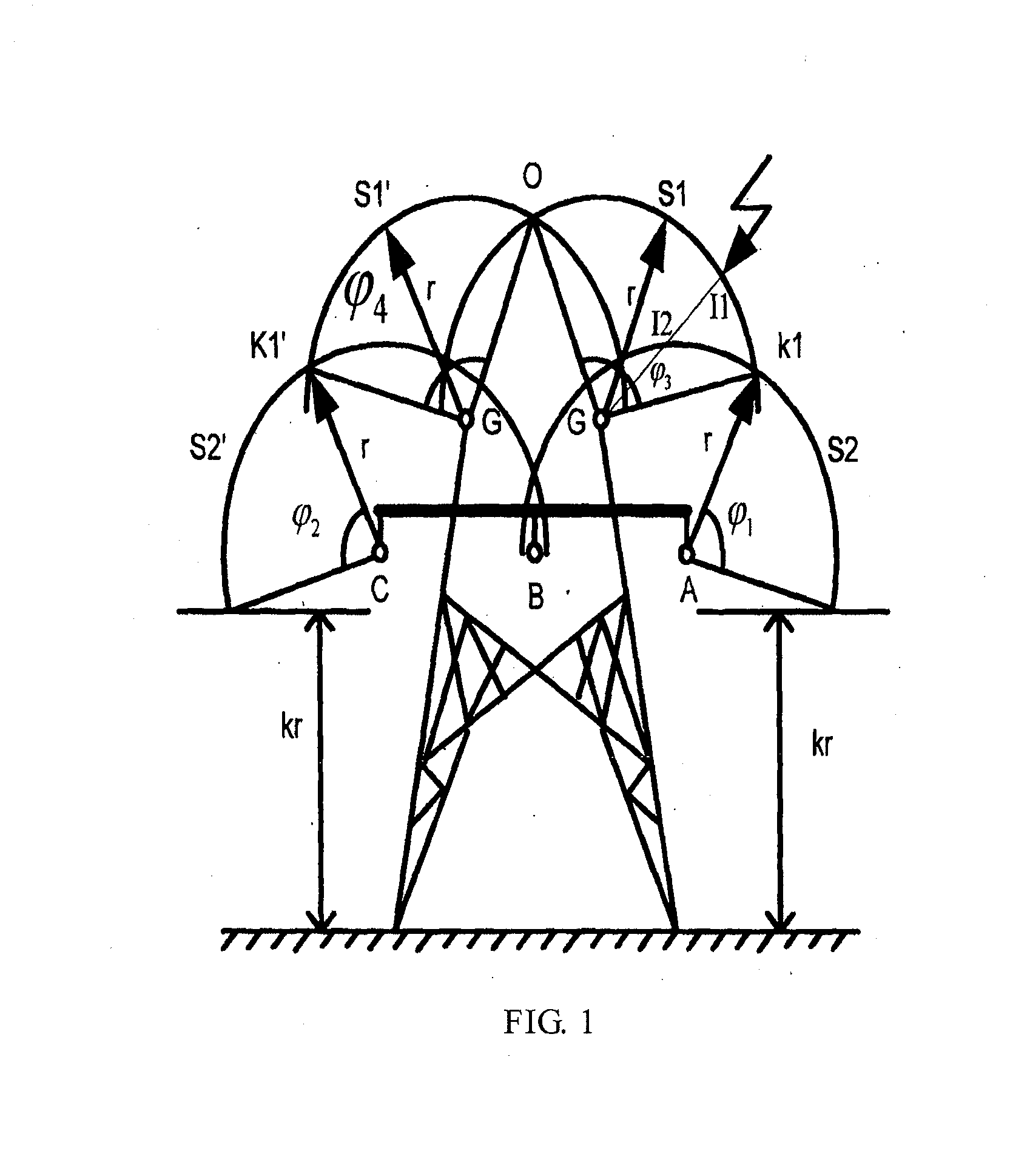 Method for determining spatial location of conducting wire and aerial earth wire of power transmission line