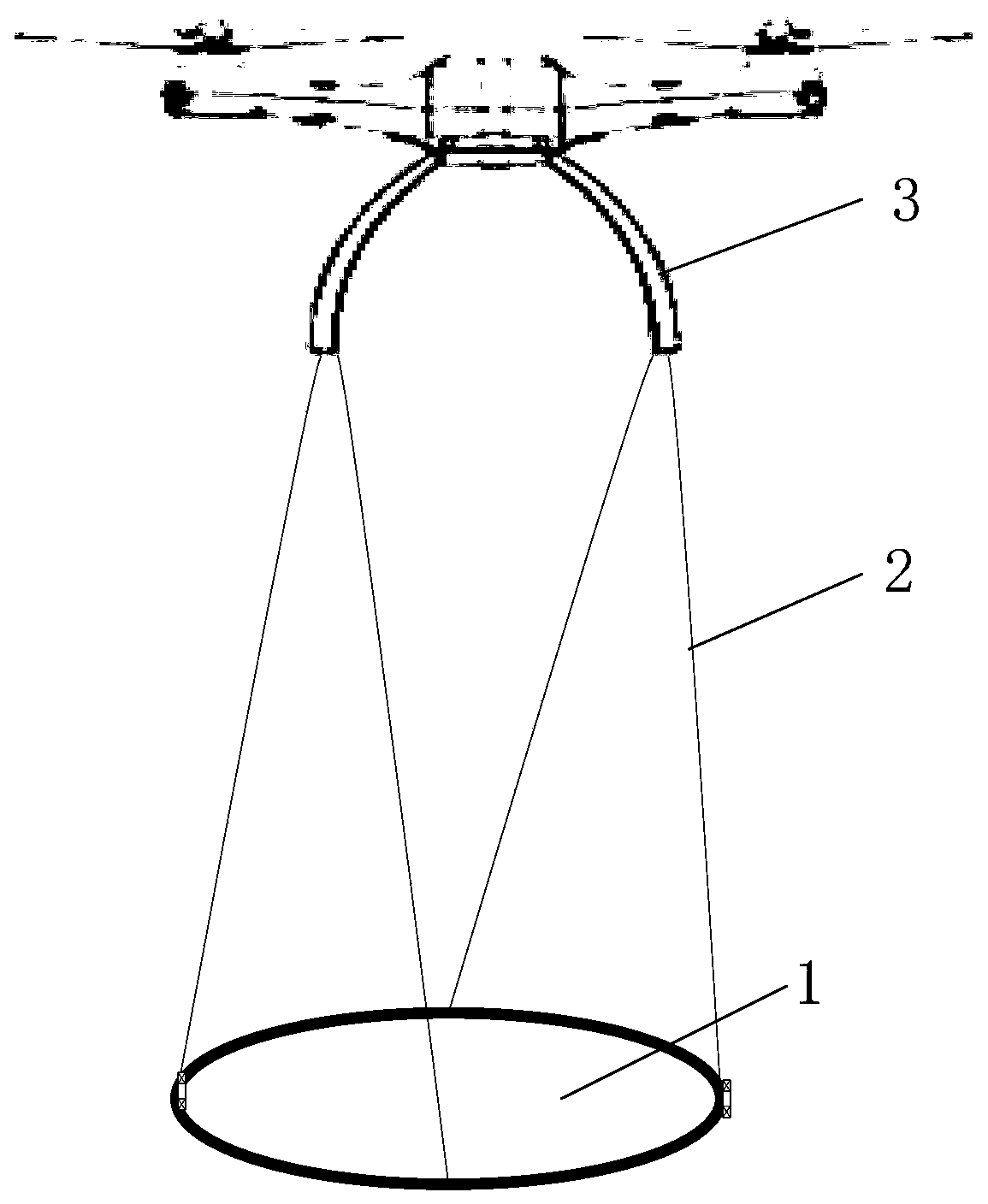 Unmanned aerial vehicle semi-aviation transient electromagnetic receiving coil flight parameter measuring device and method