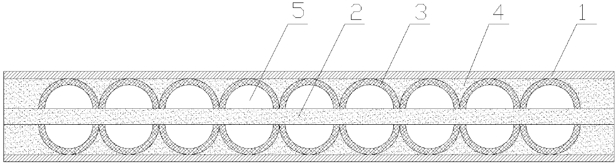 Buffer filling agent applied to interior of corrugated layer of high-strength corrugated board