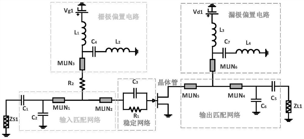 An ultra-wideband chip bias circuit structure