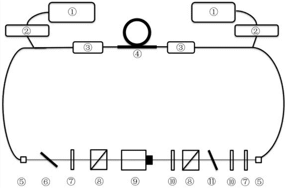 A femtosecond laser based on a single-clad neodymium fiber and a ring cavity and its manufacturing method