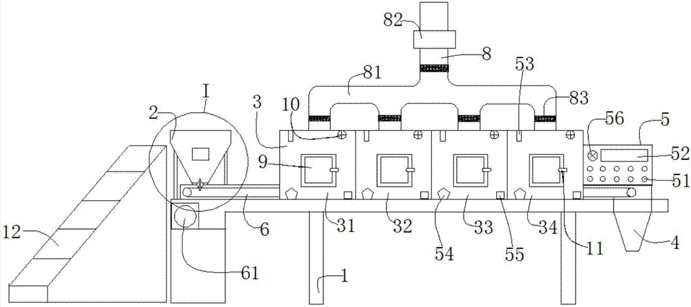 Sterilization device for radix puerariae powder