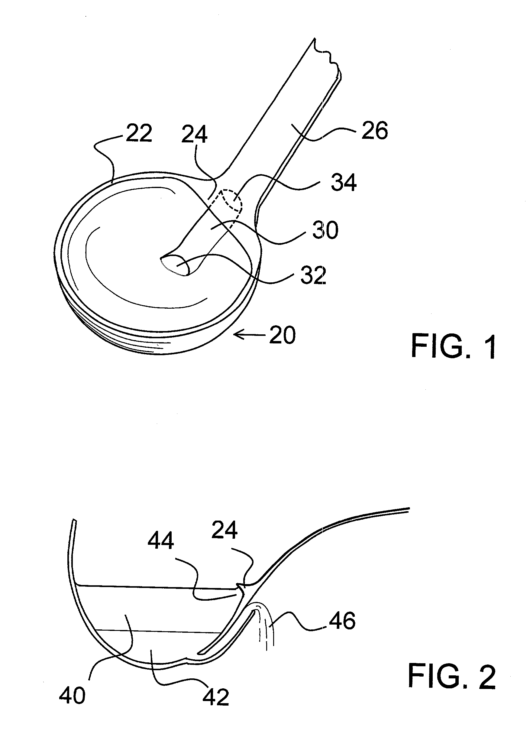 Simple fat skimming ladle