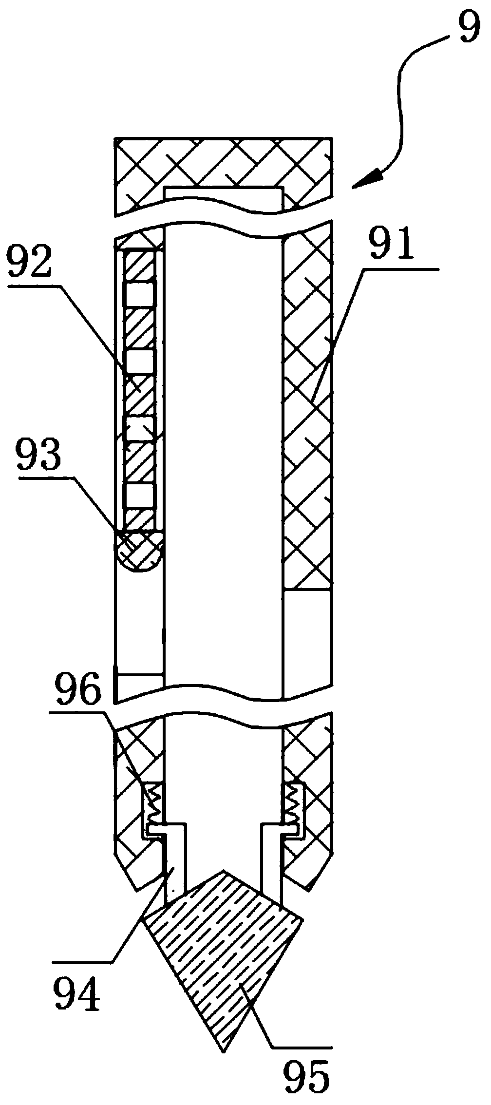 Efficient seeding device for planting snake gourd fruits