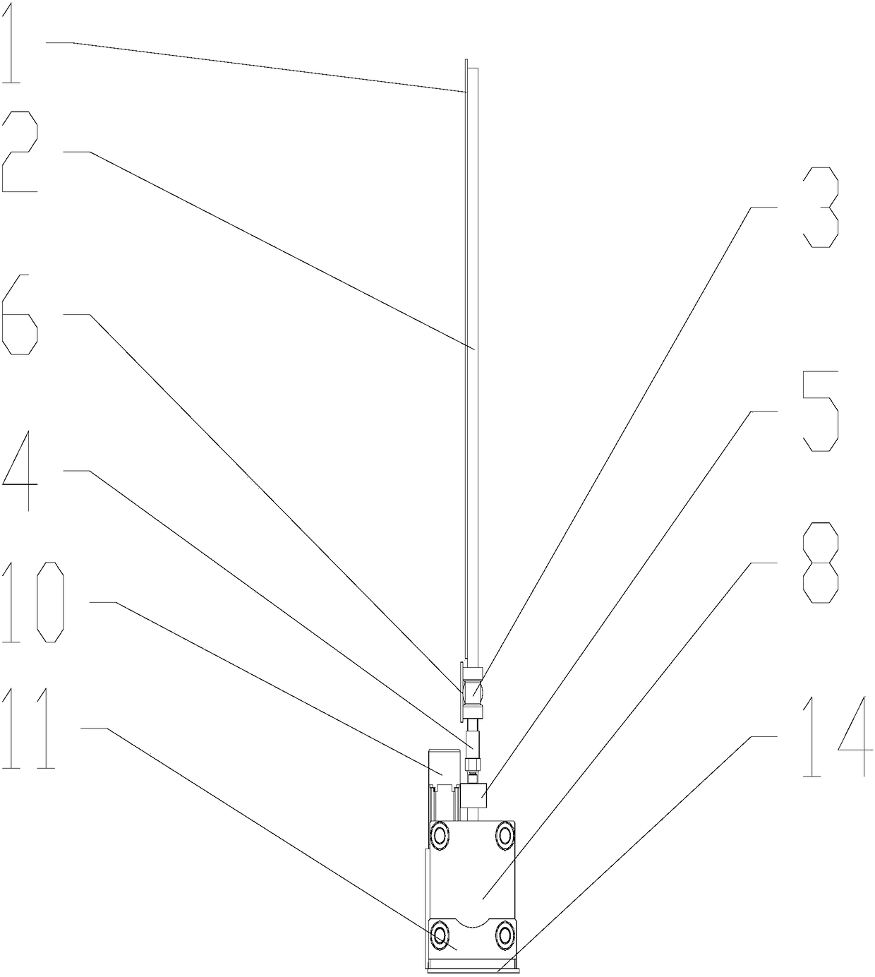 A continuous detection device for displacement based on the working principle of dynamic balance