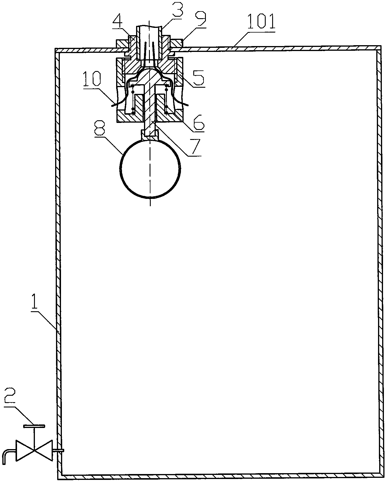 Water valve of water tank