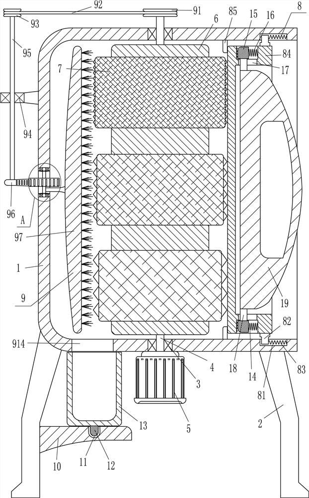 A cloth wear resistance testing machine