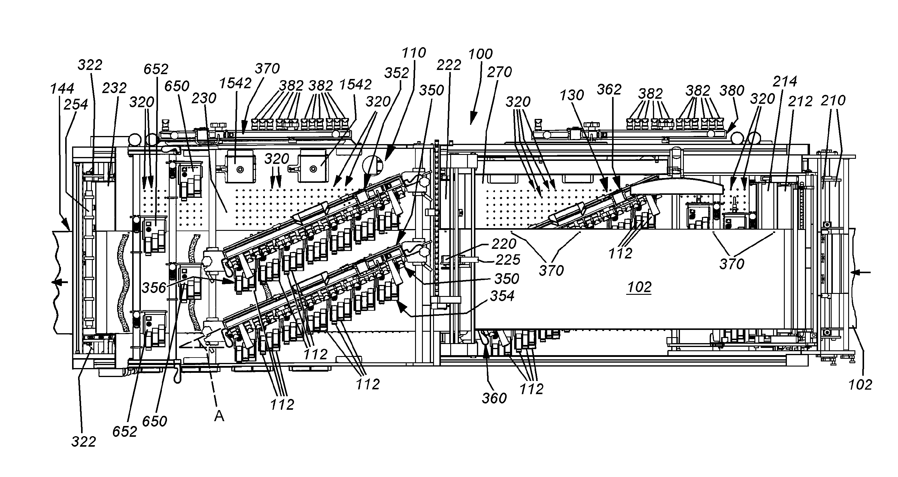 System and method for printing a continuous web employing a plurality of interleaved ink-jet pens fed by a bulk ink source