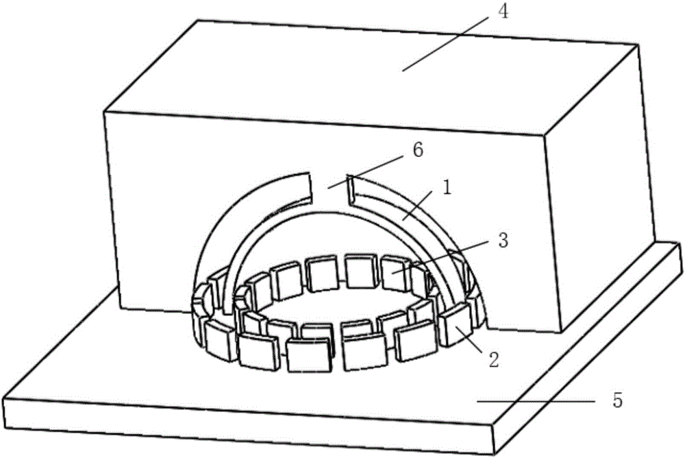 Internally-externally discrete dual-electrode distributed micro-gyroscope and manufacturing method thereof