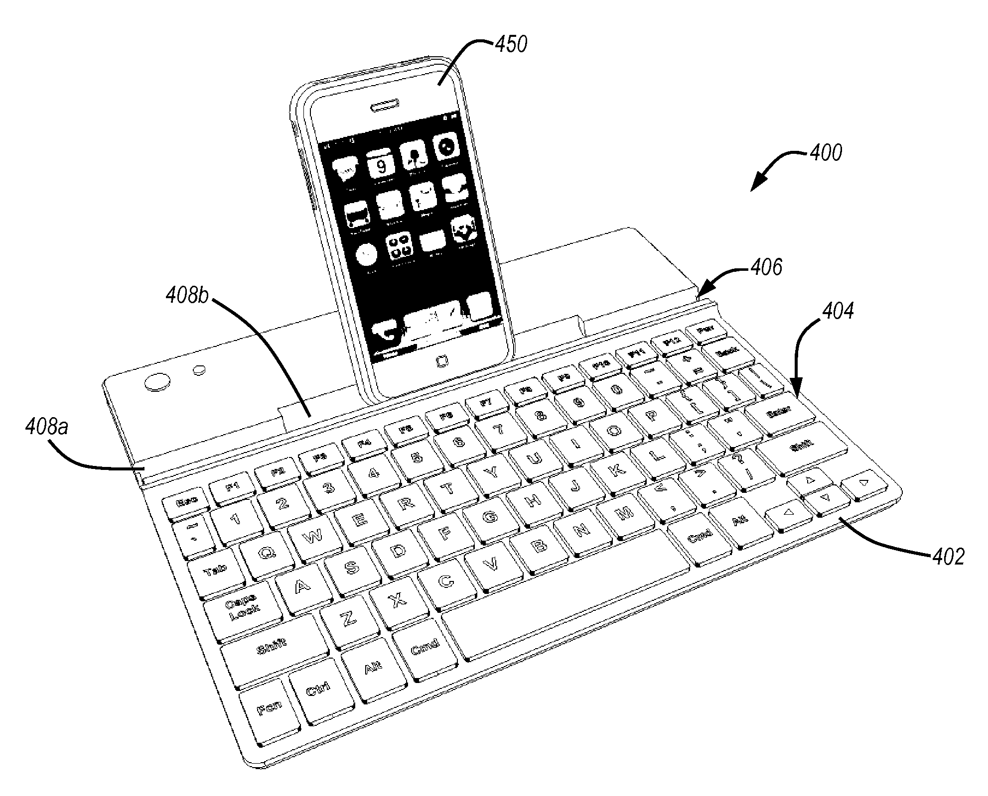 Accessory and support for electronic devices, systems including the same and methods