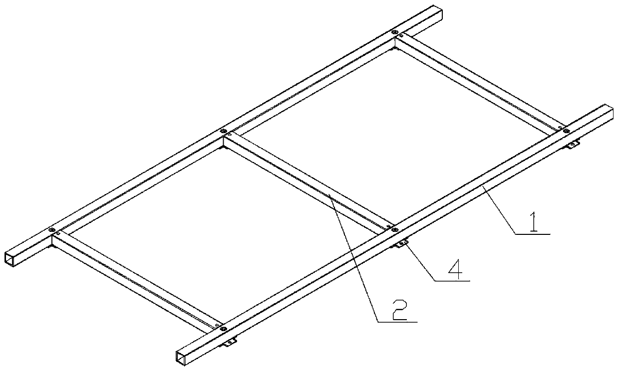 Skeleton leveling tile laying construction method