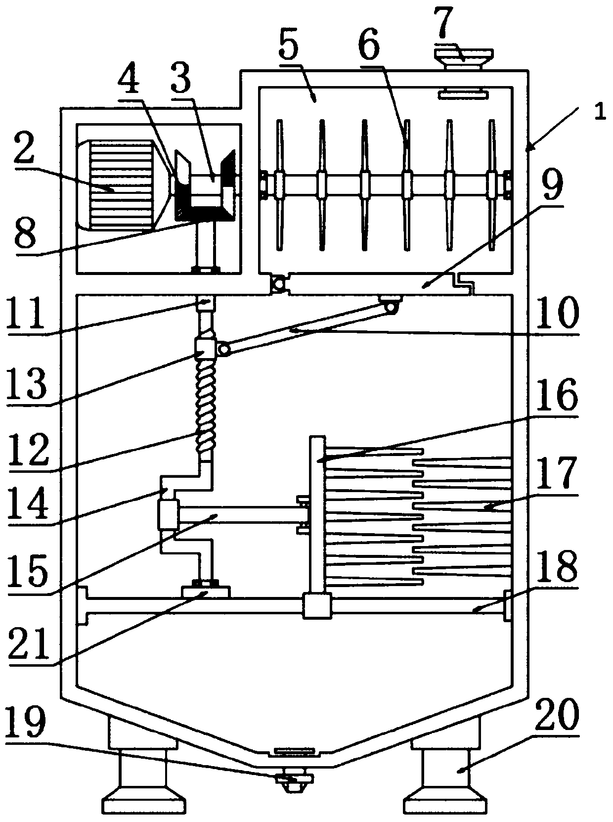 A gypsum rough grinding device