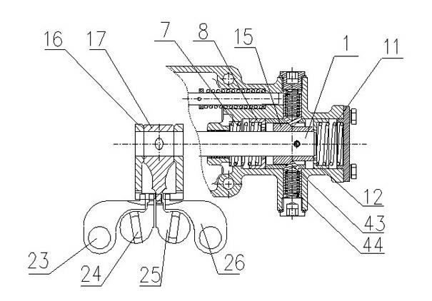 Shift selection and changing operation mechanism for heavy-duty gearbox