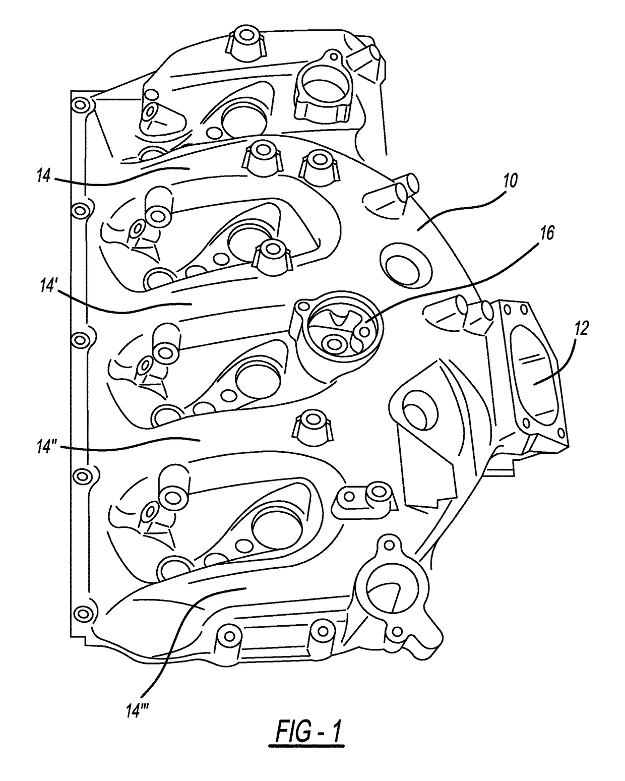 Internal charge air feed from rocker cover integrated intake runners