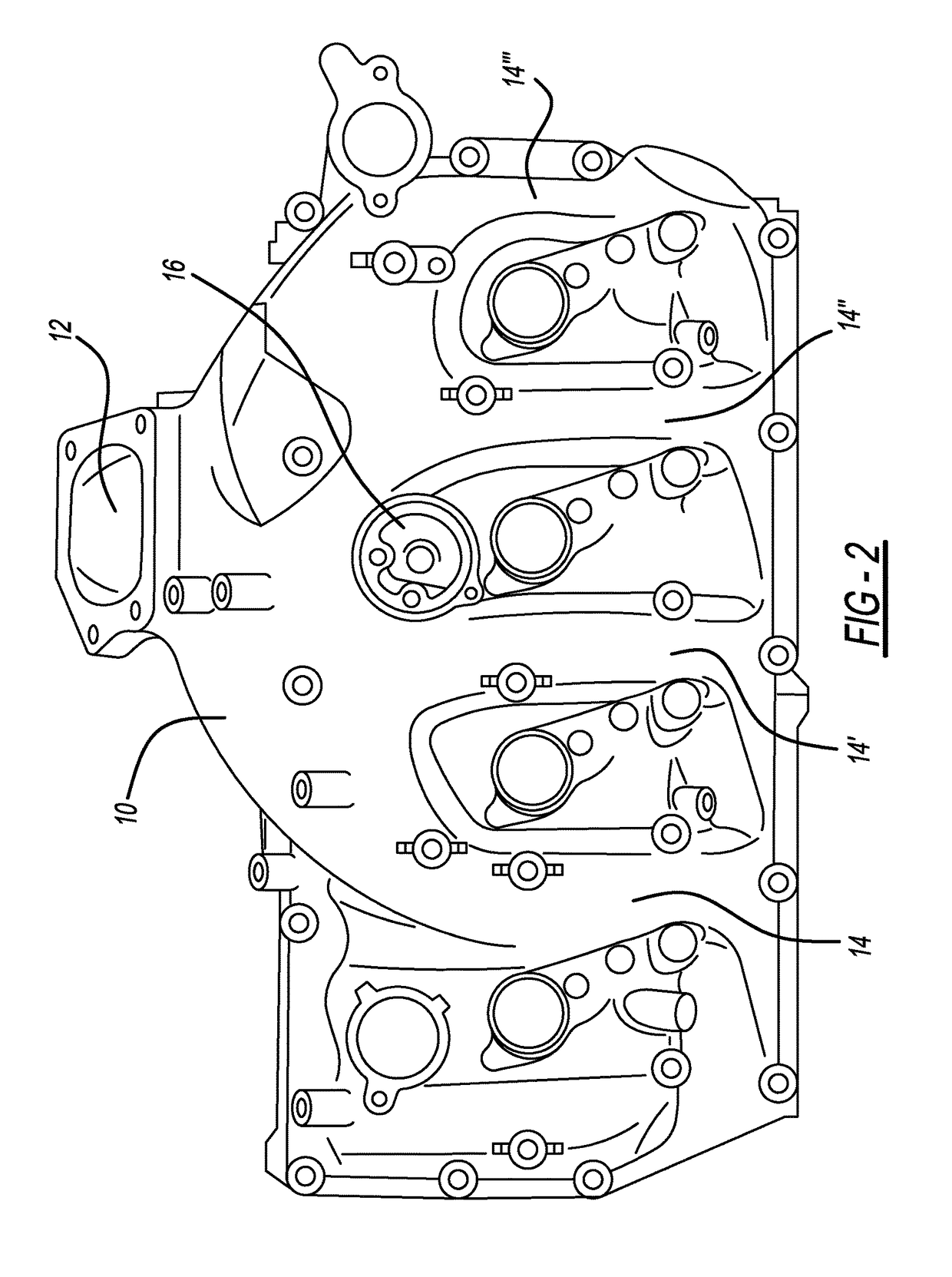 Internal charge air feed from rocker cover integrated intake runners