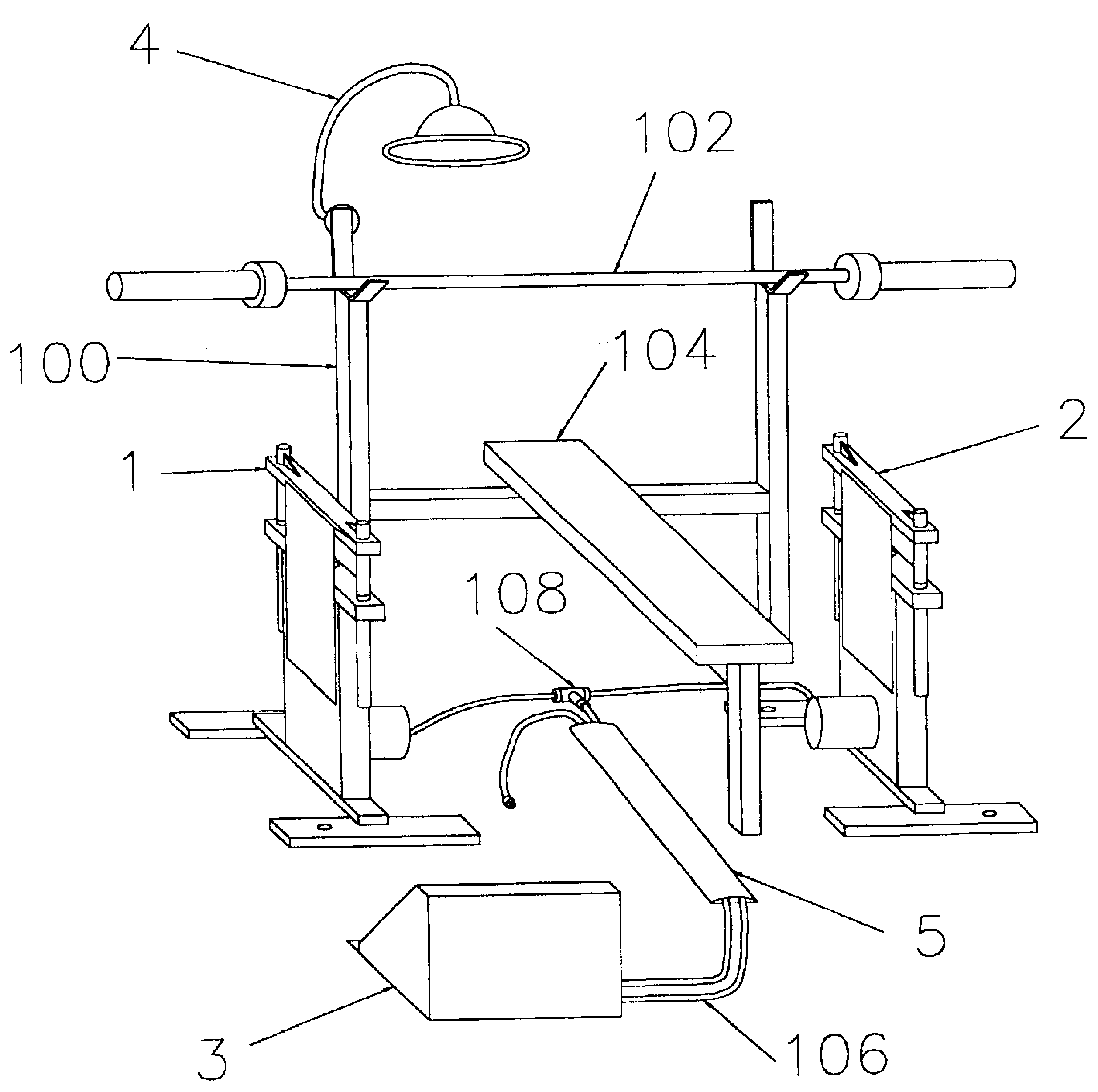 Self-spotting bench press apparatus for progressive lift distance training