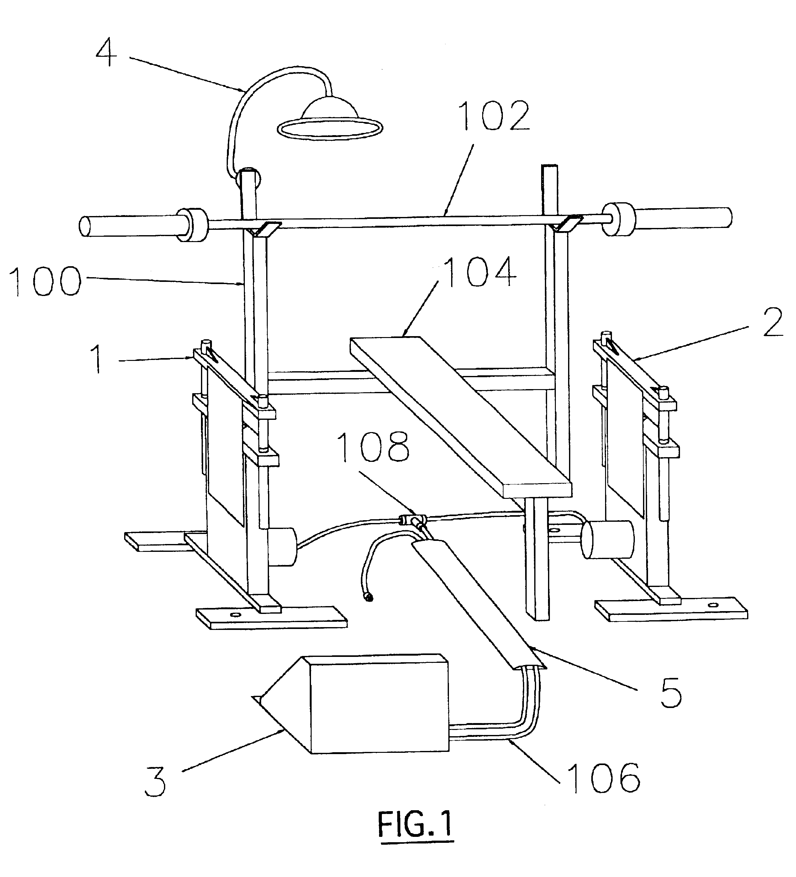 Self-spotting bench press apparatus for progressive lift distance training