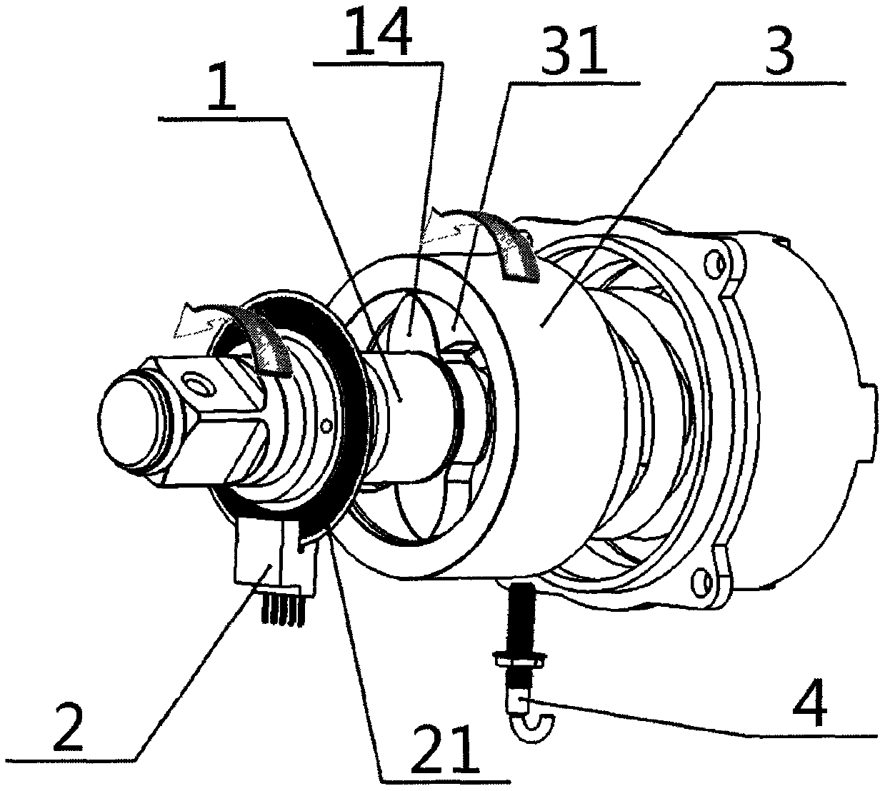 Impact wrench screwing angle and torque detection, reading and controlling method