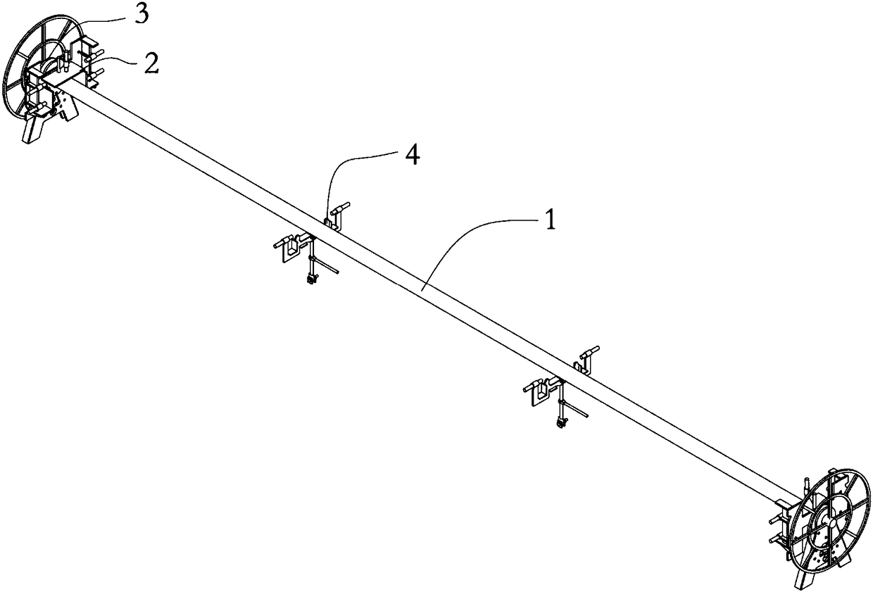 H-shaped steel overturning assembling and welding method and auxiliary tool thereof