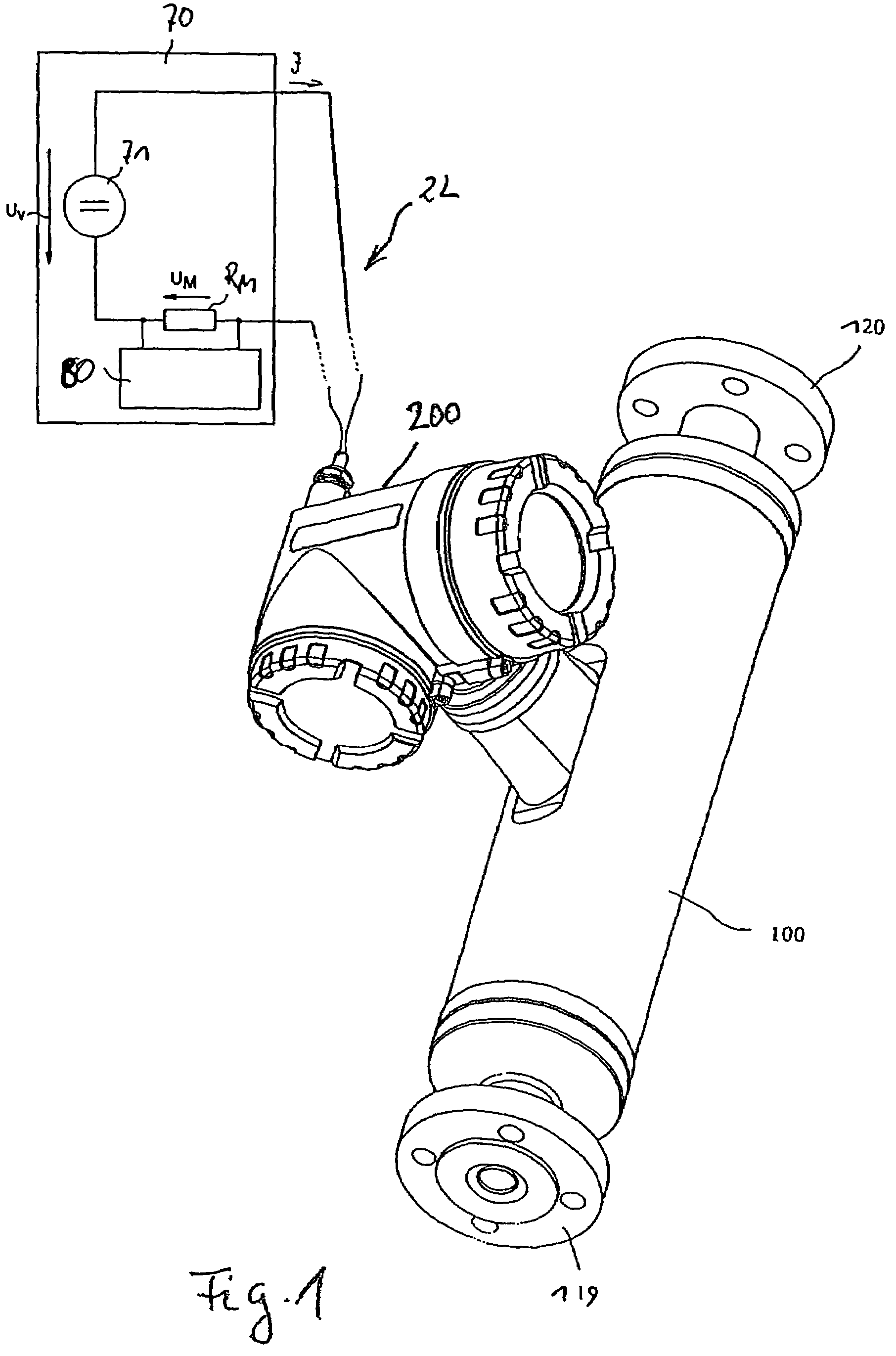 Field device electronics fed by an external electrical energy supply