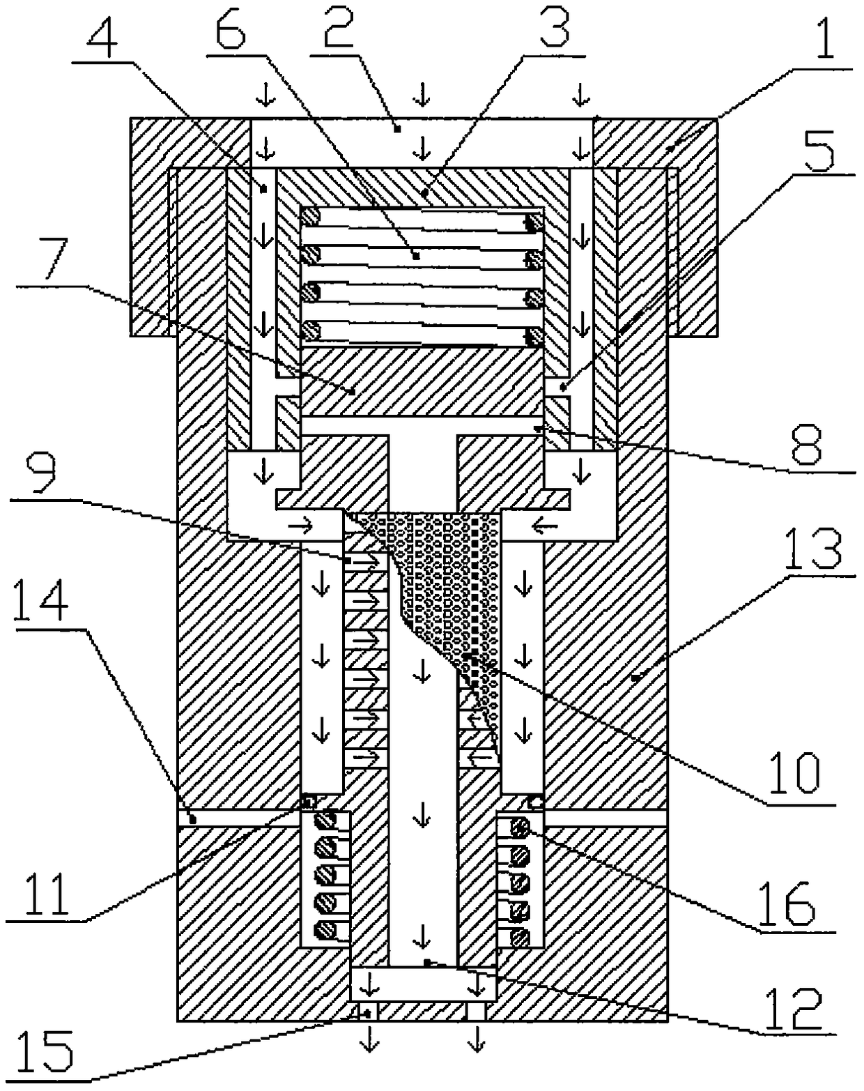 A pressure-balanced self-cleaning filter