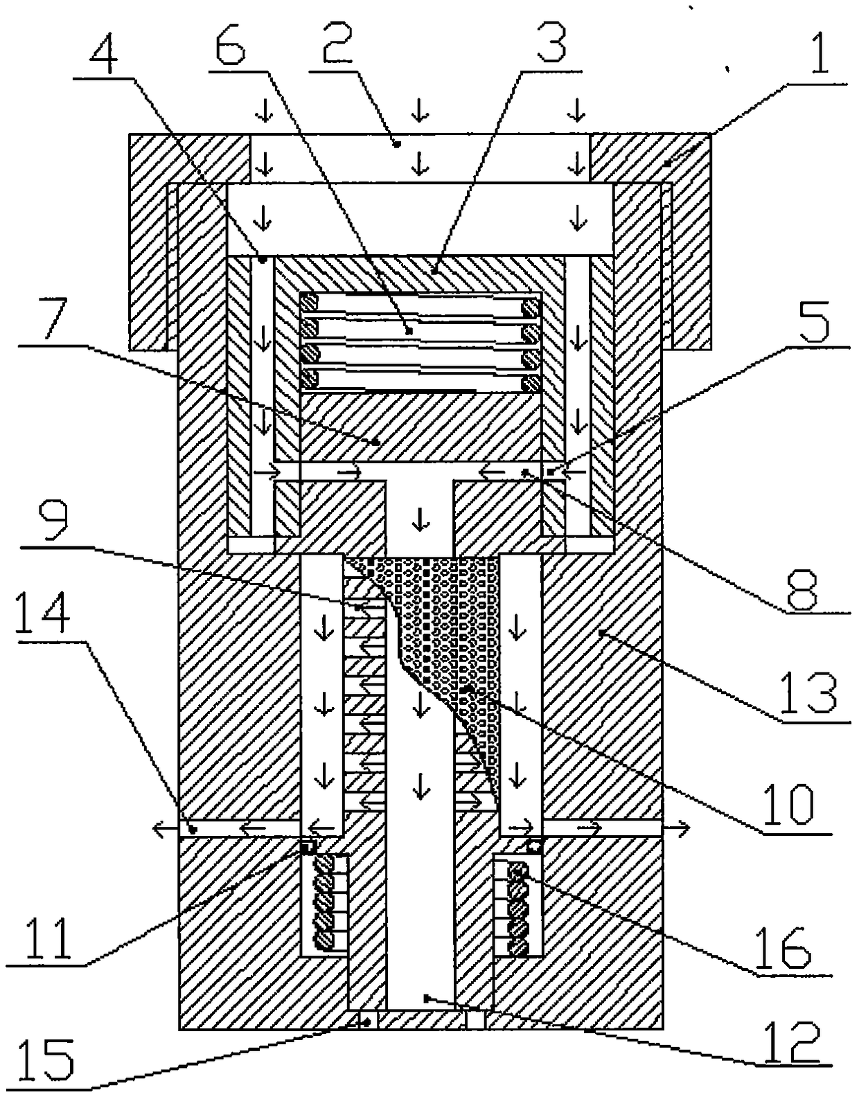 A pressure-balanced self-cleaning filter