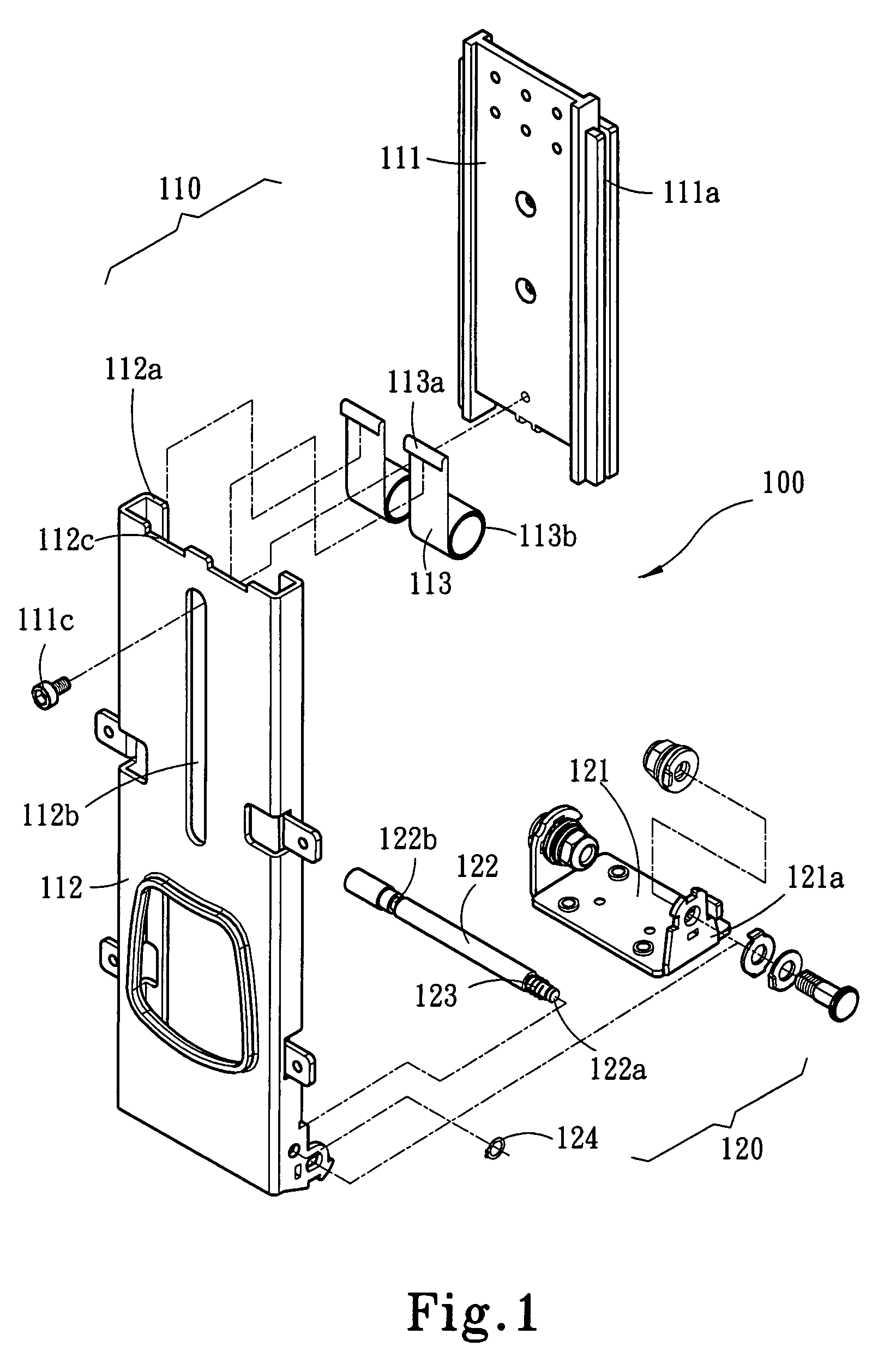 Display strut adjusting structure