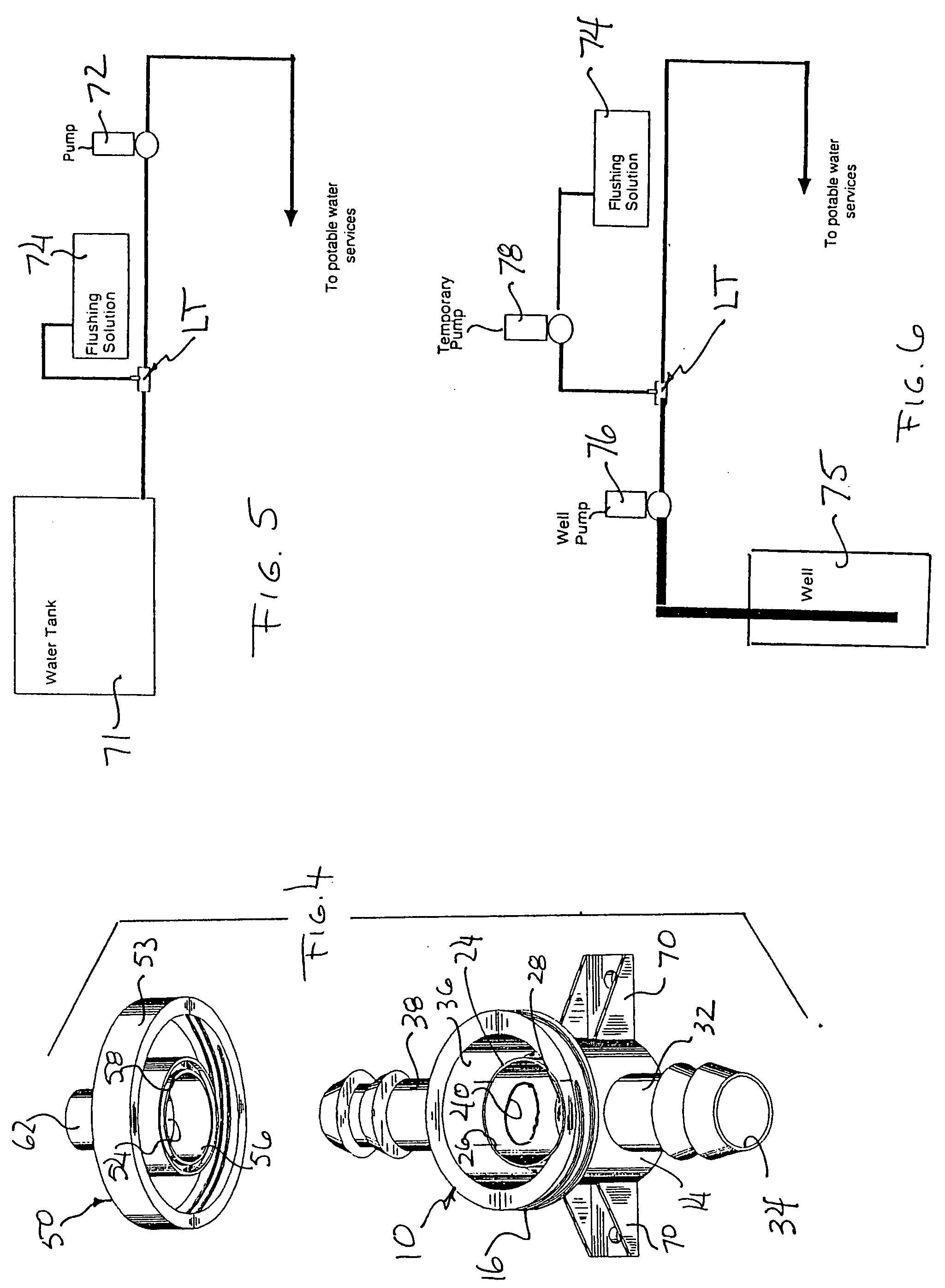 Flushing adapter for filter