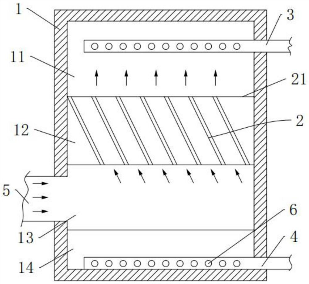 Low-pulsation inclined plate precipitation device