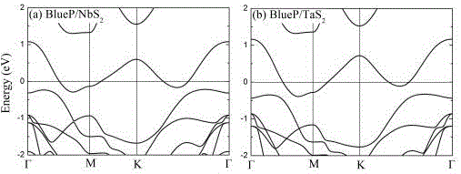 Blue phosphorus/transition metal disulfide heterojunction anode material and preparation method thereof