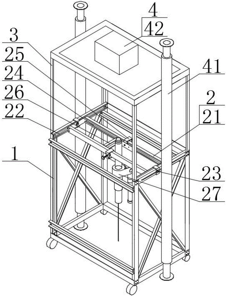 Base plate anchor rod drilling stabilizing device