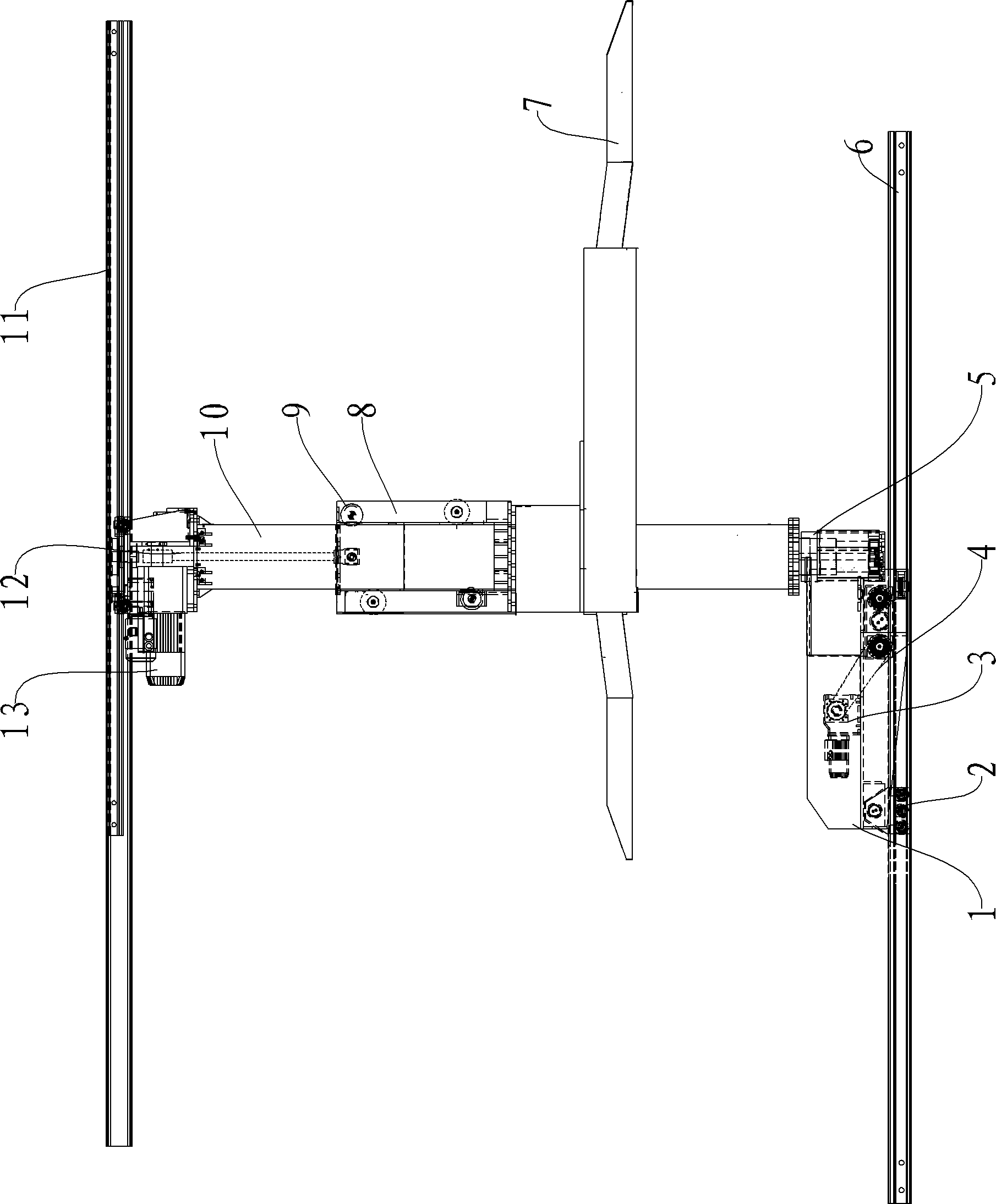 Air-ground rail type lifting rotary-moving two-layer three-dimensional parking device