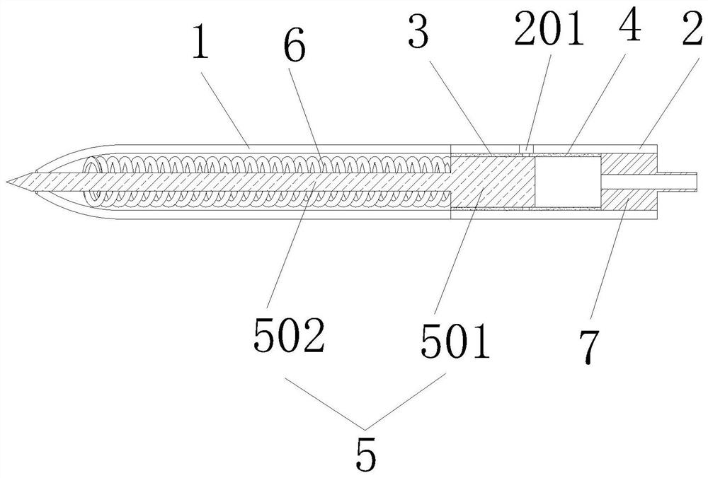 Air cylinder type pneumatic pen