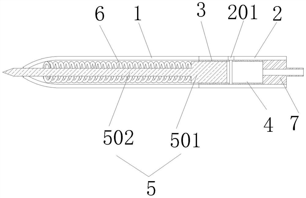 Air cylinder type pneumatic pen