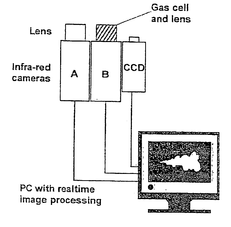 Localization of a point source of a visualized gas leak