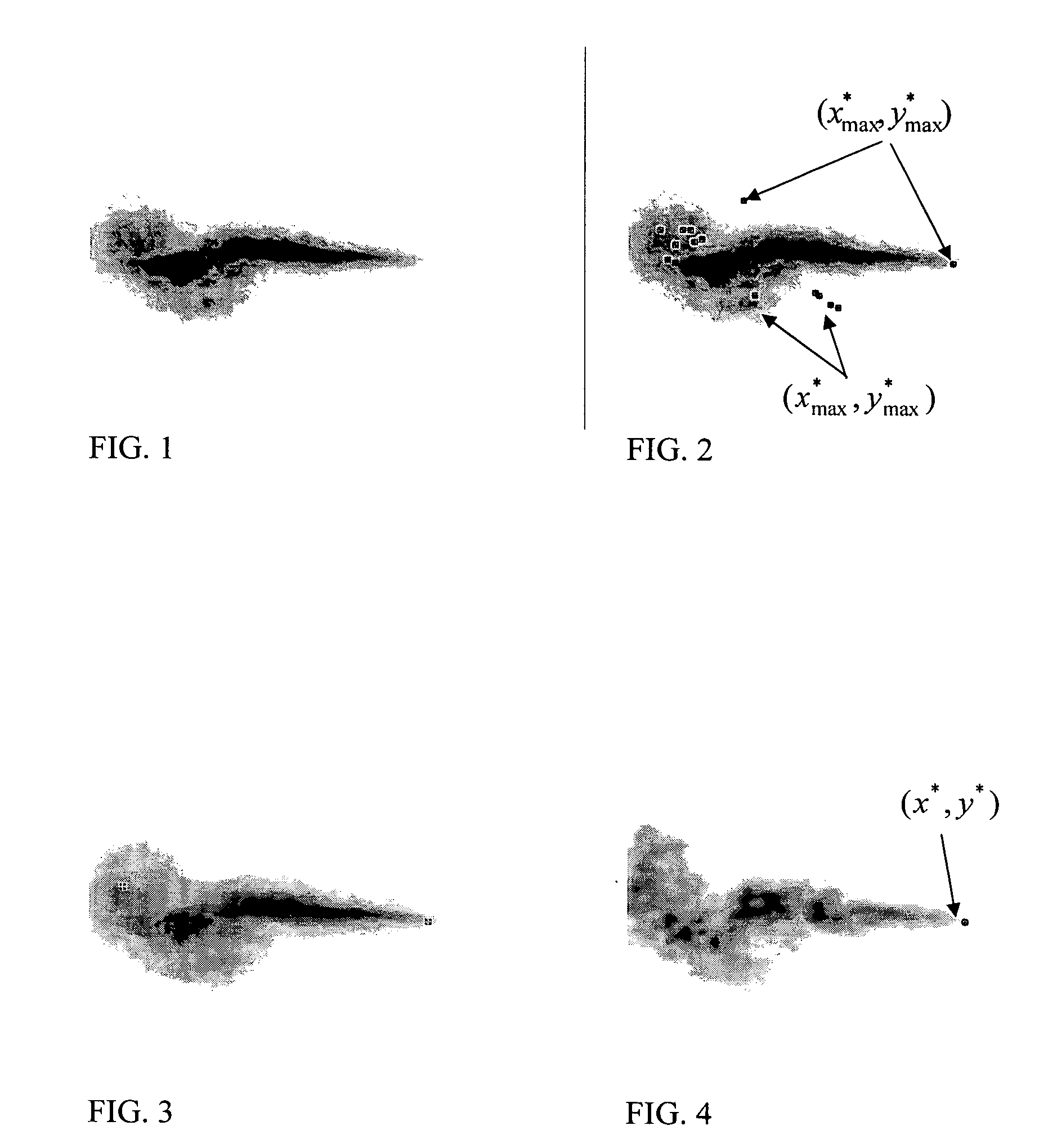 Localization of a point source of a visualized gas leak