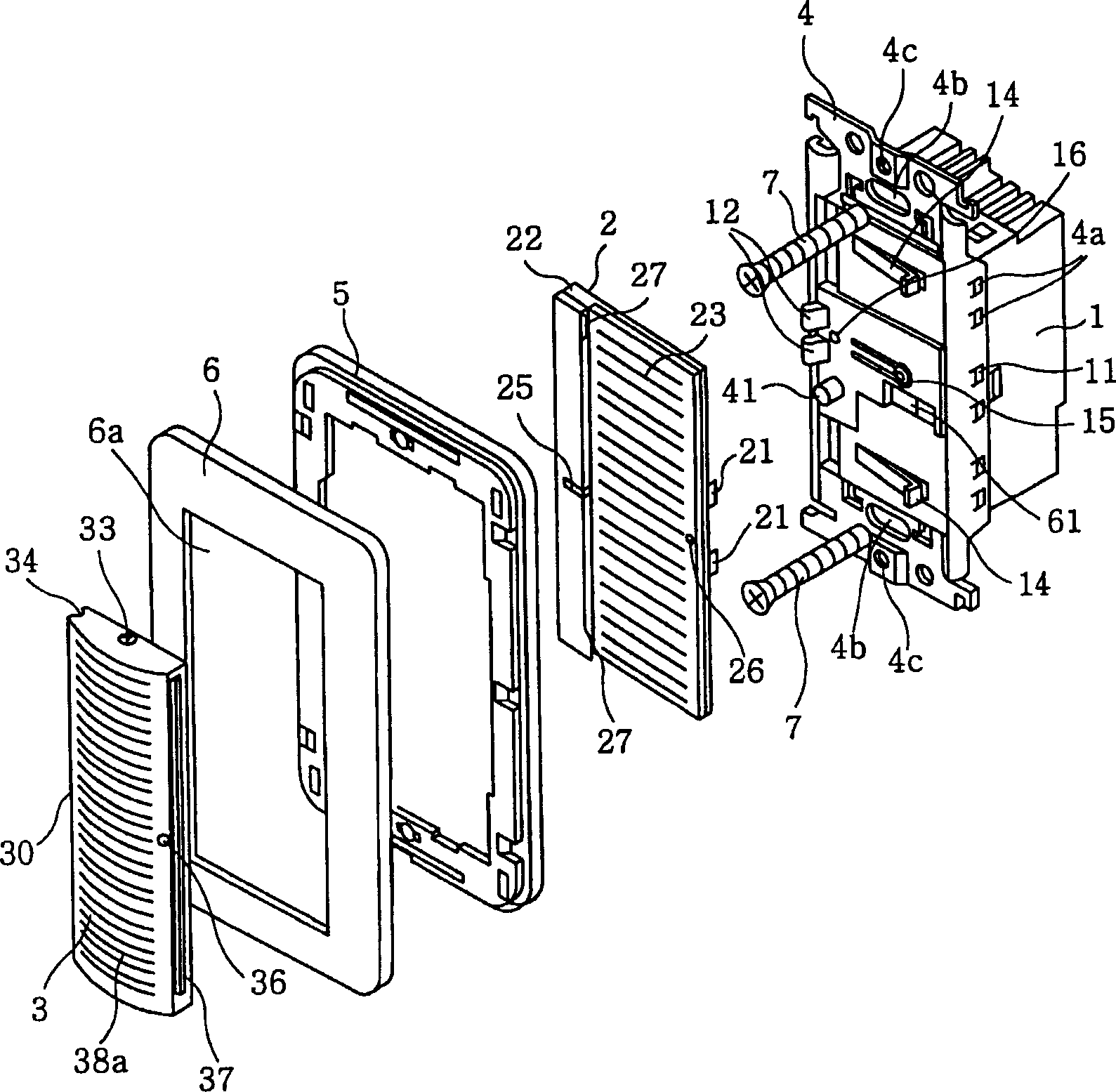 Switch with optical controlling function