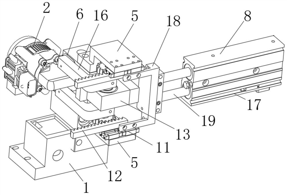 Automatic clamping mechanism for automobile oil pump on experiment table