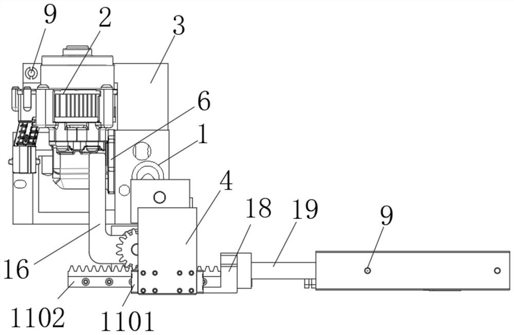 Automatic clamping mechanism for automobile oil pump on experiment table