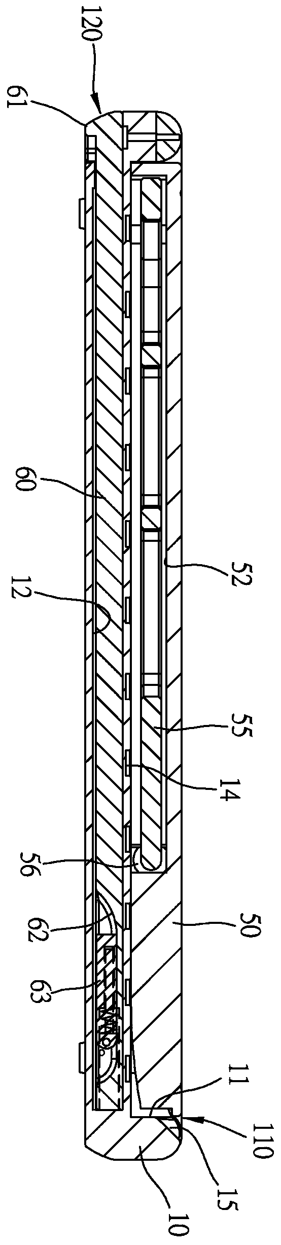 Computer shell structure with storage function