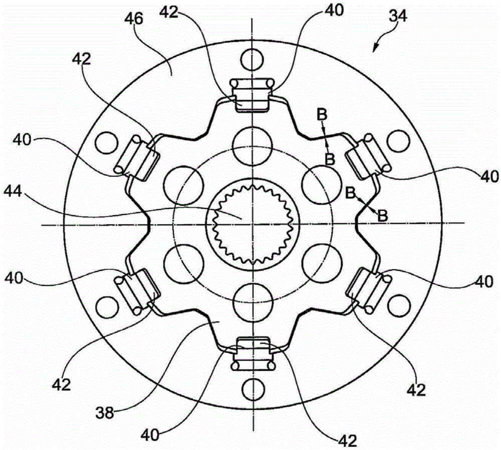 Torque transmission device for drivetrain of motor vehicle and drivetrain of motor vehicle