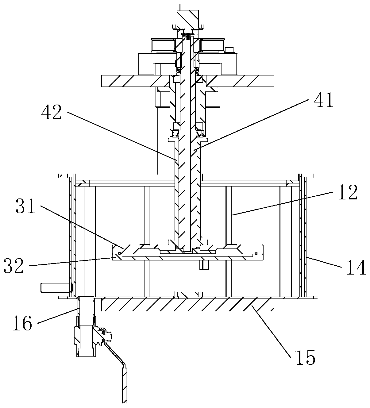 Rotary type erosion corrosion test device