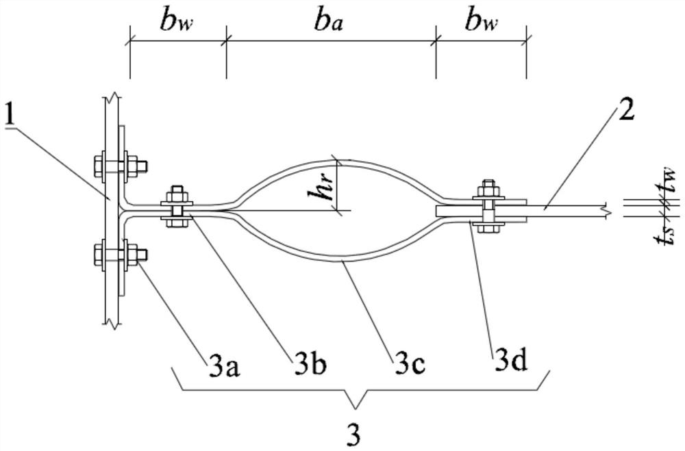 Buckling-resistant steel structure primary and secondary beam connecting joint