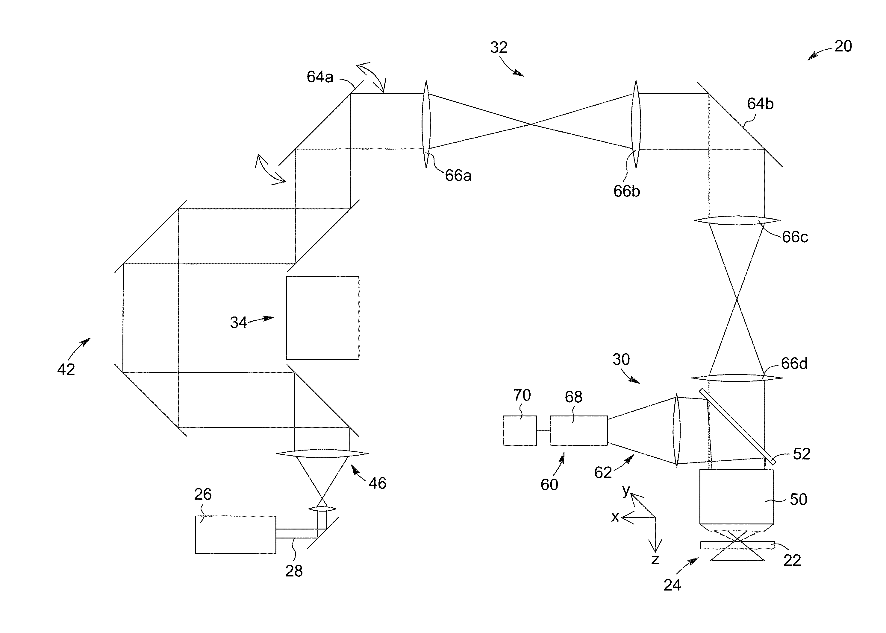 Method and system for obtaining an extended-depth-of-field volumetric image using laser scanning imaging