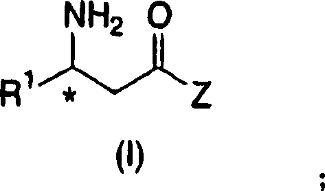 Process for the preparation of enantiomerically enriched beta amino acid derivatives