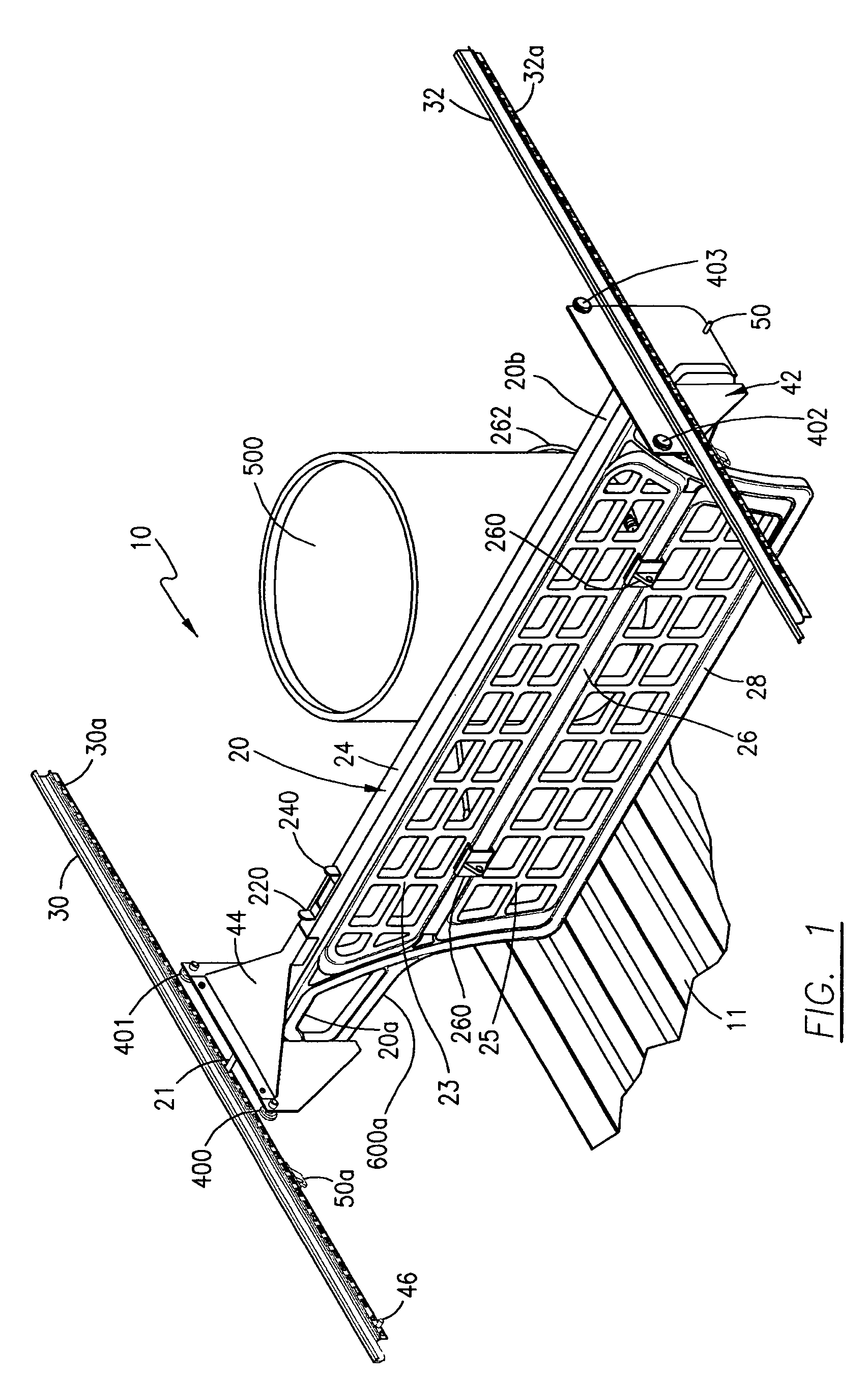 Adjustable truck bed divider for stabilizing cargo