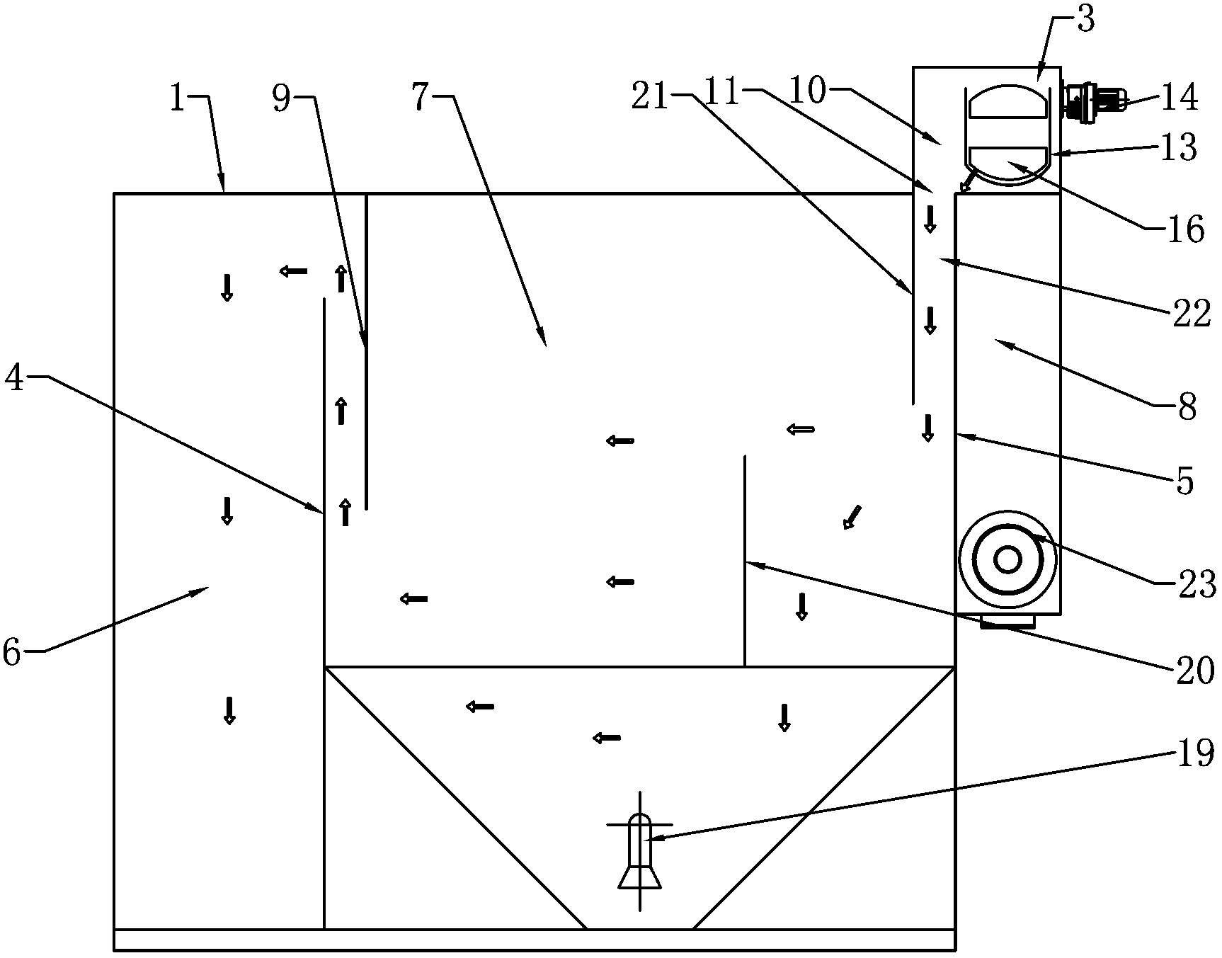 Automatic slag scraping and oil collecting slag, oil, sludge and sewage four-phase separation equipment