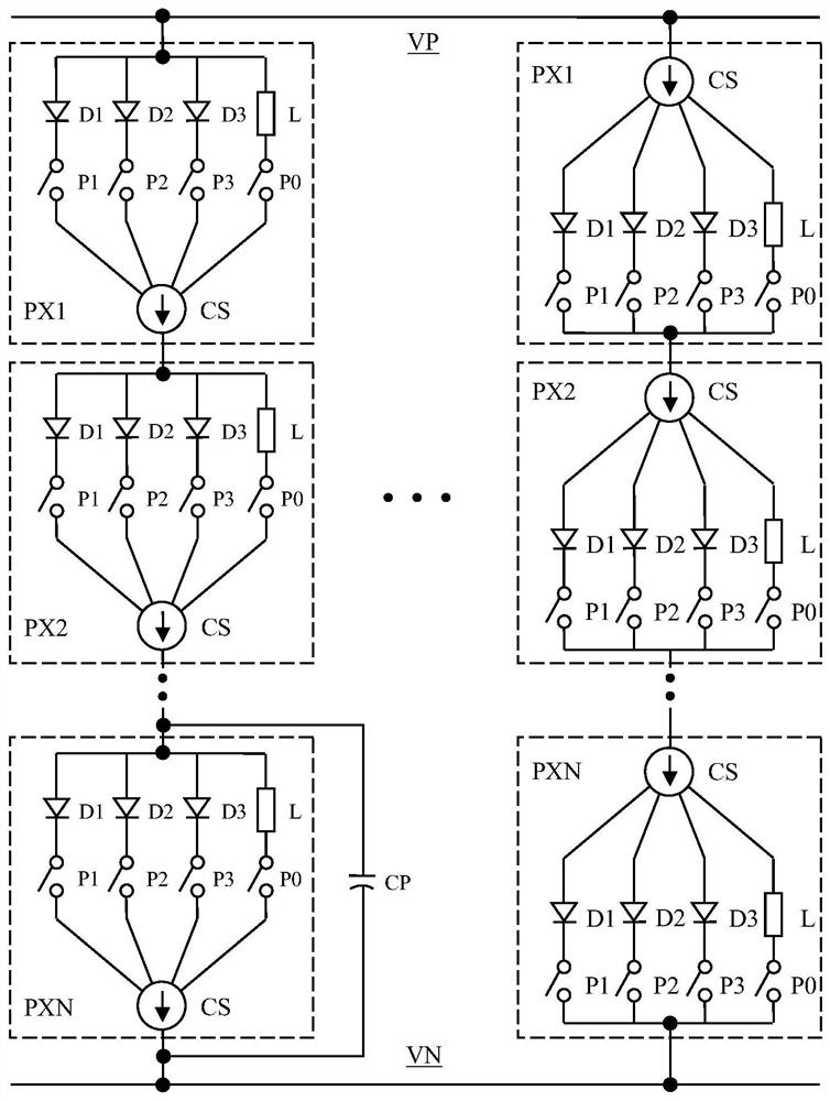 Display screen, display algorithm, display data processing method and current adjusting method