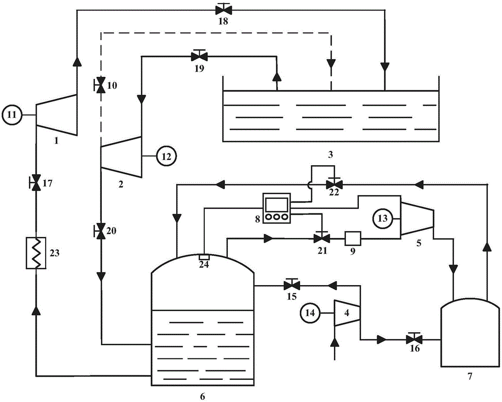 Water-gas common-cabin electric power energy storage system utilizing high pressure gasholder to maintain constant pressure