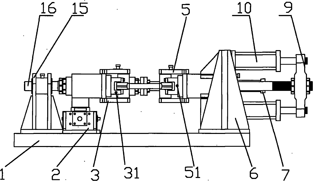 Thrusting rod bench simulation fatigue tester